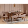 Hanah Home Sillón Vina Terciopelo Walnut-Stone